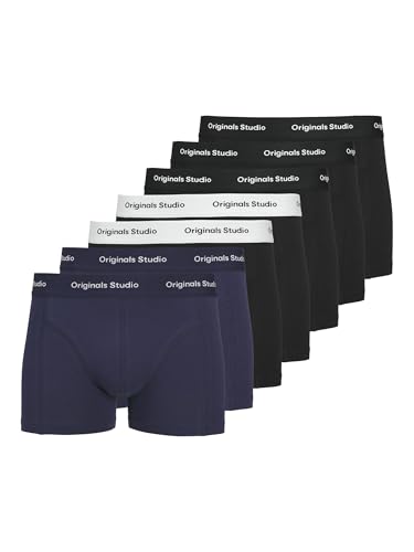 JACK & JONES Herren Jacvesterbro Solid Trunks 7 Pack, Ocean Cavern, s von JACK & JONES