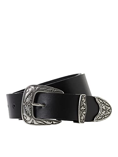 JACK & JONES Herren Jacvintage Leather Belt Gürtel, Black, 105 von JACK & JONES