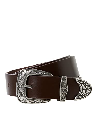 JACK & JONES Herren Jacvintage Leather Belt Gürtel, Brown Stone, 90 von JACK & JONES