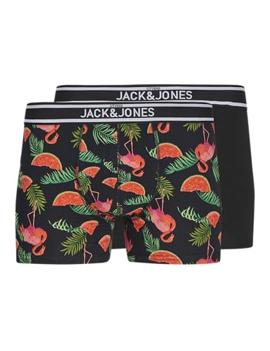 JACK & JONES Herren Jacwatermelon Trunks 2 Pack, Black, s (2er Pack) von JACK & JONES
