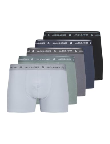 JACK & JONES Herren Jacwyatt Solid Trunks 5 Pack, Stormy Sea, xx_l (5er Pack) von JACK & JONES