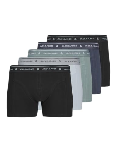 JACK & JONES Herren Jacwyatt Solid Trunks 5 Pack Box, Stormy Sea, xx_l (5er Pack) von JACK & JONES