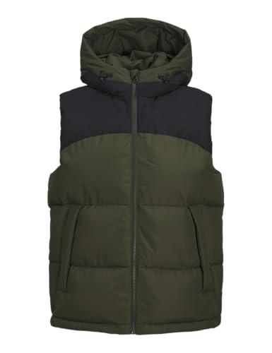 JACK&JONES Herren JCOAERO Bodywarmer Hood Weste, Forest Night/Detail:Black Blocking, XS JACK&JONES Herren JCOAERO Bodywarmer Hood Weste, Forest Night/Detail:Black Blocking, XS von JACK & JONES