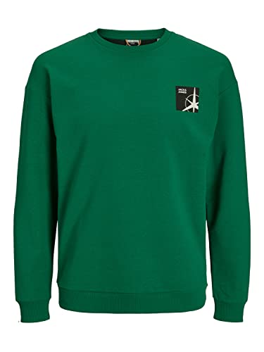 JACK & JONES Herren Jcofilo Summer Sweat Crew Neck Sweatshirt, Verdant Green, XL von JACK & JONES