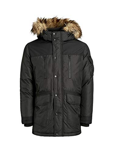 JACK & JONES Herren Jcoglobe Parka per Pack Schwarz (Black Black), Medium (Herstellergröße: M) von JACK & JONES