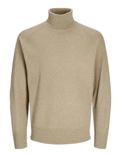 JACK&JONES Herren JCOMASON Knit ROLL Neck Strickpullover, Crockery/Detail:Cyclo 401-402, Medium von JACK & JONES