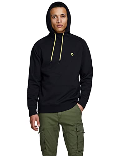 JACK & JONES Herren Jcopinn Sweat Hood Noos Kapuzenpullover, Black 2, XXL EU von JACK & JONES