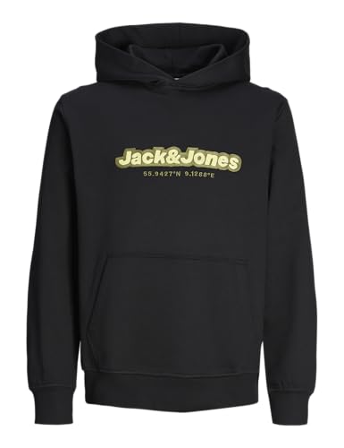 JACK&JONES Herren Jcotami Sweat Hood Kapuzenpullover, Black, XS von JACK & JONES
