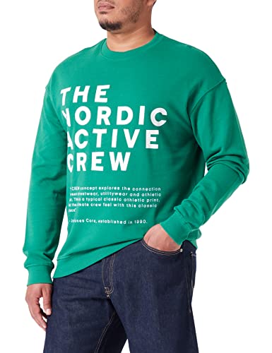 JACK & JONES Herren Jcovibes Sweat Crew Neck Sweatshirt, Verdant Green, XL von JACK & JONES