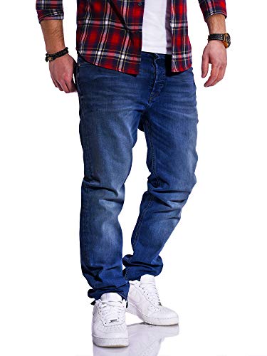 JACK & JONES Herren Jeans Clark ARIS Regular Fit Straight Leg Denim Herrenhose Dark Blue Denim W33 L30 von JACK & JONES