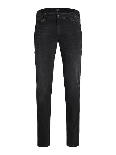 JACK & JONES Herren Jeans JJIGLENN JJFOX GE 147 Plussize - Slim Fit - Schwarz, Größe:46W / 32L, Farbvariante:Black Denim 12235406 von JACK & JONES