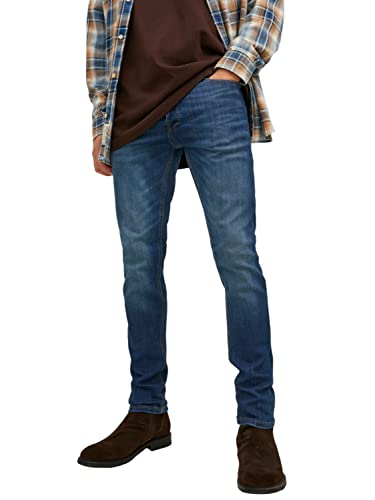 JACK & JONES Herren Jeans JJIGLENN JJORIGINAL AM 819 - Slim Fit - Blue Denim, Größe:28W / 30L, Farbvariante:Blue Denim 12224987 von JACK & JONES