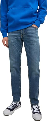 JACK & JONES Herren Jeans Jjimike Jjoriginal Cj 298 Komfort Fit Used Look Elasthan Strech Jeanshose Herren (as3, Waist_Inseam, Numeric_30, Numeric_34, Blue Denim, 30W / 34L, Entspannt) von JACK & JONES