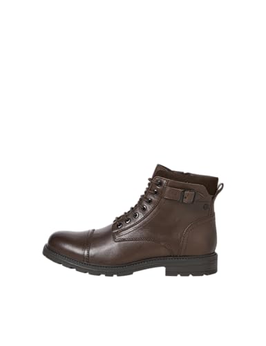 JACK & JONES Herren Jfwchatsworth Leather Boot Sn, Brown Stone, 43 EU von JACK & JONES