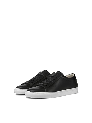 JACK&JONES Herren Jfwcorey Leather Noos Sneaker, Black, 40 EU von JACK & JONES