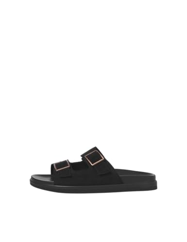JACK & JONES Herren Jfwdallas Suede Buckle Sandal, Black, 45 EU von JACK & JONES