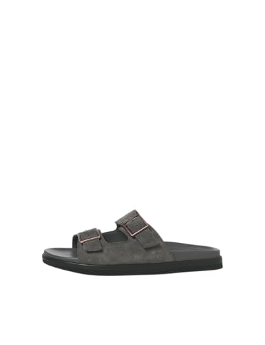 JACK & JONES Herren Jfwdallas Suede Buckle Sandal, Grey, 43 EU von JACK & JONES