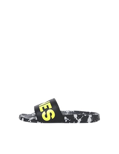 JACK & JONES Herren Jfwhyde Splatter Slider, Anthracite, 43 EU von JACK & JONES