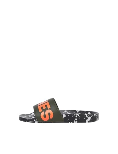 JACK & JONES Herren Jfwhyde Splatter Slider, Olive Night, 44 EU von JACK & JONES