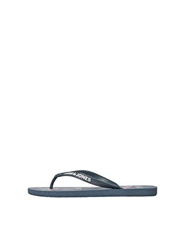 JACK & JONES Herren Jfwlogo Palm Print FlipFlops, Navy Blazer, 42/43 EU von JACK & JONES