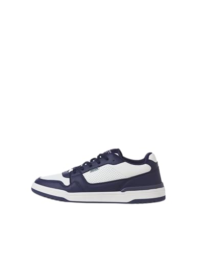 JACK & JONES Herren Jfwlondon Pu Noos Sneaker 12254003 ,Medieval Blue Detail Perf ,43 EU von JACK & JONES