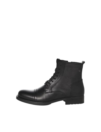 JACK & JONES Herren Jfwrussel Leather Anthracite 19 Stiefelette, Anthrazit, 46 EU von JACK & JONES