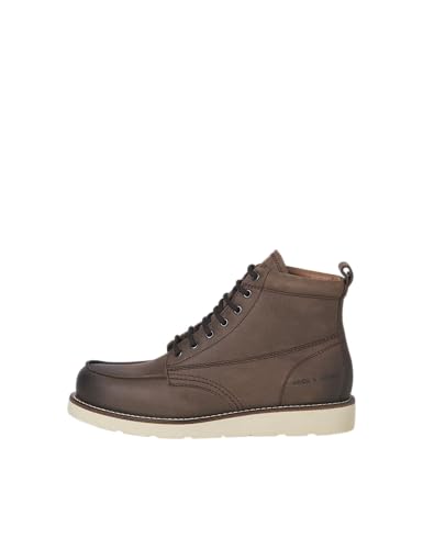 JACK & JONES Herren Jfwtoronto Leather Boot Styd Ln, Brown Stone, 46 EU von JACK & JONES