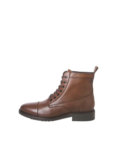 JACK & JONES Herren Jfwwentworth Leather Boot Sn, Cognac, 43 EU von JACK & JONES