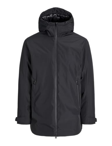 JACK & JONES Herren Jjbrandon Parka, Black, l von JACK & JONES