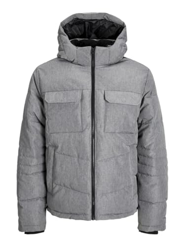 JACK & JONES Herren Jjbuild Puffer Jacket Pufferjacke, Light Grey Melange, M von JACK & JONES