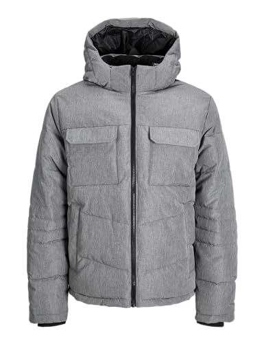 JACK & JONES Herren Jjbuild Puffer Jacket Pufferjacke, Light Grey Melange, XS von JACK & JONES