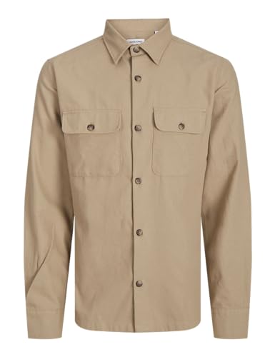 JACK & JONES Herren Jjdarren Flannel Overshirt Ls Freizeithemd, Crockery, L von JACK & JONES