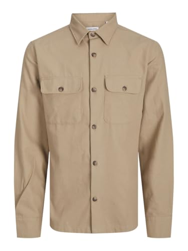 JACK & JONES Herren Jjdarren Flannel Overshirt Ls Freizeithemd, Crockery, M von JACK & JONES