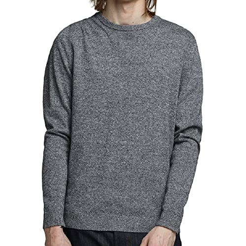 JACK & JONES Dünner Langarm Strickpullover Rundhals Basic Sweater Shirt Jumper JJEBASIC, Größe Pullover:XXL,Farben:Navy von JACK & JONES