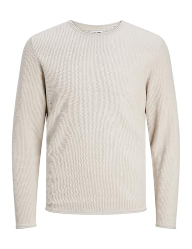 JACK & JONES Herren Jjecooper Knit Crew Neck Noos Strickpullover, Oatmeal,XS von JACK & JONES