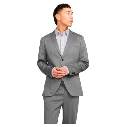 JACK & JONES Herren Jjejaxon Jersey Blazer Anzugjacke, Dark Grey Melange/Fit:slim Fit ,50 von JACK & JONES