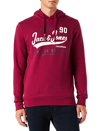Jack & Jones Herren Jjelogo Sweat Hood 2 Col 22/23 Noos Kapuzenpullover, Rhododendron, M EU von JACK & JONES