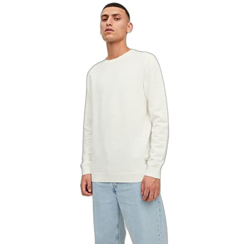 JACK & JONES Herren Jjeotto Knit Crew Neck Noos Pullover, Cloud Dancer, L EU von JACK & JONES