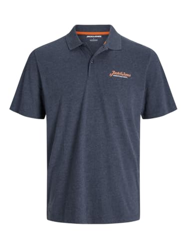 JACK & JONES Herren Jjerik Polo Ss Poloshirt, Navy Blazer/Detail:mélange, XS JACK & JONES Herren Jjerik Polo Ss Poloshirt, Navy Blazer/Detail:mélange, XS von JACK & JONES