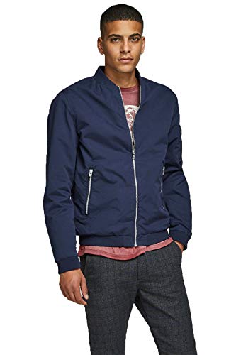 JACK & JONES Herren JJERUSH Bomber NOOS 12165203, Navy Blazer, XXL von JACK & JONES