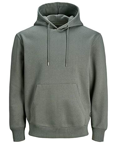 Herren Jack & Jones Basic Hoodie Soft Sweat Hood Jumper Kapuzen Pullover, Farben:Grau, Größe Pullover:S von JACK & JONES