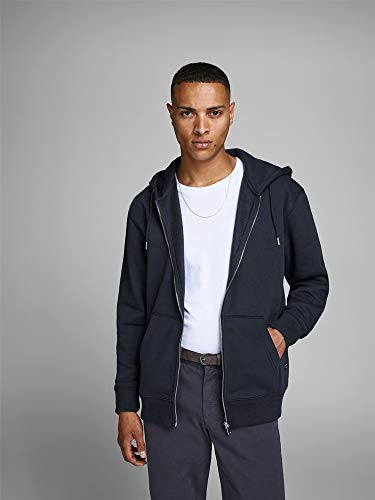 Jack & Jones NOS Herren JJESOFT SWEAT ZIP HOOD NOOS Sweatjacke,, per pack Blau (Navy Blazer Fit: Relaxed), Small (Herstellergröße: S) von JACK & JONES