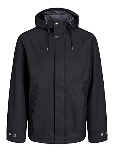 JACK & JONES Herren Jjjax Hood Jacket Jacke, Schwarz, L EU von JACK & JONES