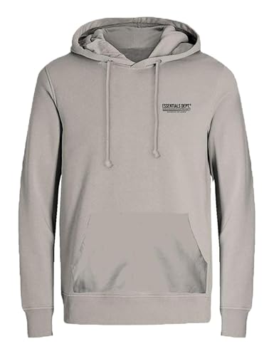 JACK & JONES Herren Jjolive Sweat Hood Kapuzenpullover, Moonbeam/Print:jack&jones, XS von JACK & JONES