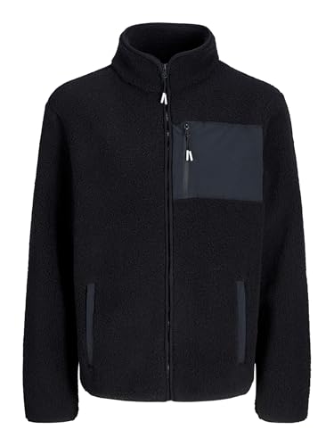 JACK & JONES Herren Jjthatcher Fleece Jacket, Black, x_l von JACK & JONES