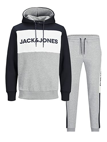JACK & JONES Herren Jogginganzug Navy/hellgrau/weiß XS JACK & JONES Herren Jogginganzug Navy/hellgrau/weiß XS von JACK & JONES