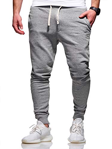 JACK & JONES Herren Jogginghose Sweat Pants Trainingshose Freizeithose Joggers Streetwear (XX-Large, Light Grey Melange) von JACK & JONES