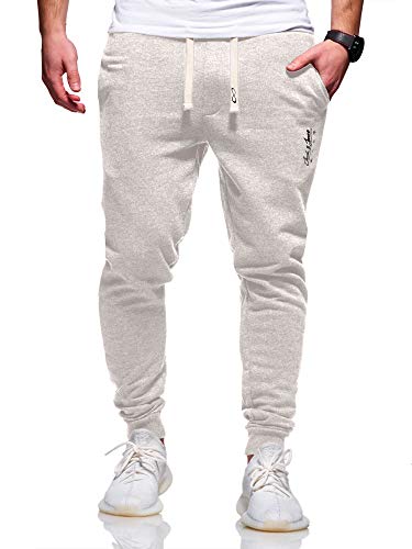 JACK & JONES Herren Jogginghose Sweat Pants Trainingshose Freizeithose Joggers Streetwear (XX-Large, White Melange) von JACK & JONES