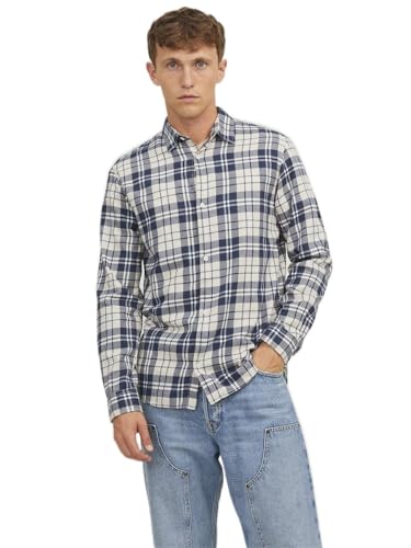 JACK & JONES Herren Jorjoshua Check Shirt Ls Freizeithemd, Big Dipper, L EU von JACK & JONES