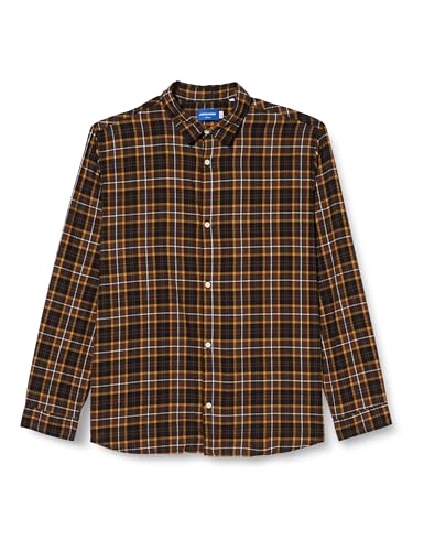 JACK & JONES Herren Jorjoshua Check Shirt Ls Freizeithemd, Chocolate Brown, M EU von JACK & JONES